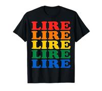 Lire Cadeau Livre Lecture Arc-En-Ciel Lecteur Lectrice T-Shirt