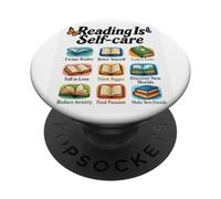 Lire, c'est prendre soin de soi, échapper à la réalité et penser plus grand PopSockets PopGrip Adhésif