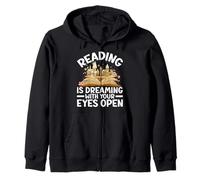 Lire c'est rêver avec les yeux ouverts - Design pour amateurs de livres Sweat à Capuche