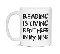 Lire, C'Est Vivre Gratuitement Dans Mon Esprit Mug À Café Élégantes Mug Mignonne Tasses À Thé Pour Boissons Chaudes Chocolat Chaud Cacao Espresso 330Ml