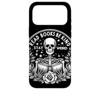 Lire des Livres Be Kind Stay Weird Skull Dark Romance Floral Coque pour iPhone 17 Pro Max