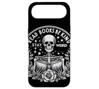 Lire des Livres Be Kind Stay Weird Skull Dark Romance Floral Coque pour iPhone Air
