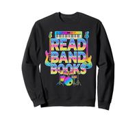 Lire des Livres de Groupe Musique Pun Retro Reading Sweatshirt