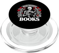 Lire des Livres Interdits Squelette Lecture Gothique Littérature Junkie PopSockets PopGrip pour MagSafe