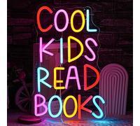 Lire des livres LED Signes de néon Accueil Classe Art Lampes Lumières acryliques Dimmables pour chambre Salle de classe Bibliothèque de l'école Librairie Décoration murale