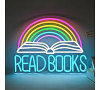 Lire des livres LED Signes de néon Accueil Classe Art Lampes Lumières acryliques Dimmables pour chambre Salle de classe Bibliothèque de l'école Librairie Décoration murale
