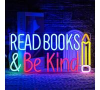 Lire des livres LED Signes de néon Accueil Classe Art Lampes Lumières acryliques Dimmables pour chambre Salle de classe Bibliothèque de l'école Librairie Décoration murale