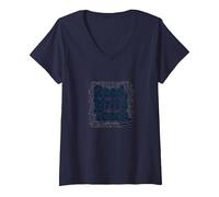 Lire, écrire, enseigner : Inspirer Les éducateurs et Les Amateurs de Livres T-Shirt avec Col en V, Femme, Bleu Marine, XL