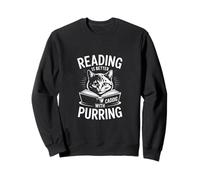 Lire est Mieux avec ronronner l'amour du Chat Sweatshirt