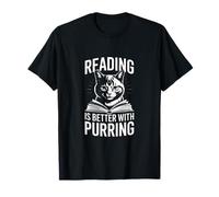 Lire est Mieux avec ronronner l'amour du Chat T-Shirt