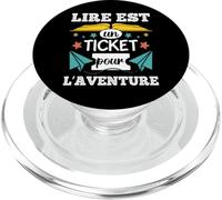 Lire Est Un Ticket Pour L' Aventure Cadeau Lecture Livre PopSockets PopGrip pour MagSafe