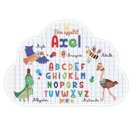 Lire et dire - Set de Table prénom Forme Nuage- Axel- (Recto & Verso) - Bon appétit - Dessins Animaux - 29x41 cm