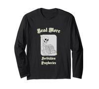 Lire la Suite « Forbidden Prophecies Retro Skeleton Books Stacked » Manche Longue