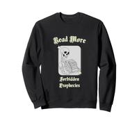 Lire la Suite « Forbidden Prophecies Retro Skeleton Books Stacked » Sweatshirt