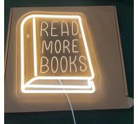 Lire la suite Livres Enseigne au néon, Lumières au néon à intensité variable for livres Panneau LED à intensité variable alimenté par USB for coin de lecture Salle d'étude Salle de classe Salle de lec