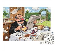 Lire Le Journal au Petit déjeuner Puzzle en Bois Imperméable Puzzles De 1000 Pièces pour Adultes Défi Et Casse-tête Jeux De Stimulants