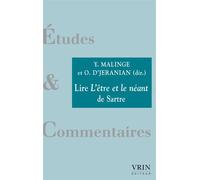 Lire L'être et le néant de Sartre - Olivier D'Jeranian - Vrin - broché - Etude