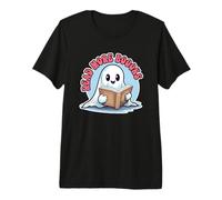 Lire Plus de Livres Cute Ghost Lire Plus de Livres Funny Halloween T-Shirt Haut de Gamme