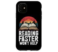 Lire plus vite n'aidera pas à lire le livre Retro Bookworm Geek Coque pour iPhone 11