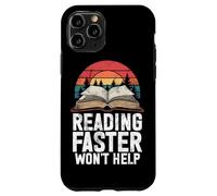 Lire plus vite n'aidera pas à lire le livre Retro Bookworm Geek Coque pour iPhone 11 Pro
