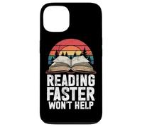 Lire plus vite n'aidera pas à lire le livre Retro Bookworm Geek Coque pour iPhone 13