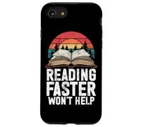 Lire plus vite n'aidera pas à lire le livre Retro Bookworm Geek Coque pour iPhone SE (2020) / 7 / 8