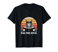 Lire Purr Repeat Cat Vintage T-Shirt