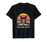 Lire Purr Repeat Cat Vintage T-Shirt