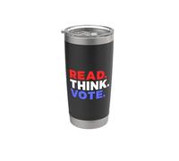 Lire Réfléchir Vote 2026 Élection Vote électeur Gobelet isotherme en acier inoxydable double paroi