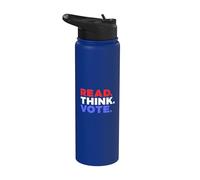 Lire Réfléchir Vote 2026 Élection Vote électeur Stainless Steel Insulated Water Bottle