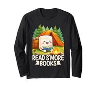 Lire S'more Livres Funny Pun Camping Nature Lover Manche Longue