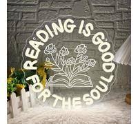 Lire Soul LED Signes de néon Lampes d'art de la classe de bienvenue Lumières acryliques dimmables pour chambre Salle de classe Bibliothèque de l'école Librairie Décoration murale