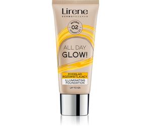 Lirene ALL DAY GLOW! fond de teint fluide illuminateur pour un effet longue tenue teinte 02 Natural 30 ml