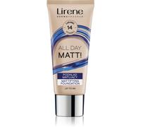 Lirene ALL DAY MATT! fond de teint fluide matifiant pour un effet longue tenue teinte 14 Caramel 30 ml