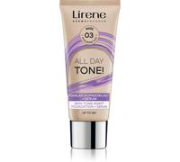 Lirene ALL DAY TONE! fond de teint hydratant pour une peau éclatante teinte 03 Nude 30 ml