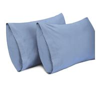 Lirex Lot de 2 Taie Oreiller 40 x 70 cm，100% Coton, Taie d'oreiller Respirantes, Certification Oeko-TEX, Bleu Gris Clair