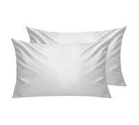 Lirex Lot de 2 Taie Oreiller 40 x 70 cm,100% Coton, Taie d'oreiller Respirantes,Fermeture à Glissière, Blanc