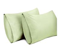 Lirex Lot de 2 Taie Oreiller 50 x 91 cm, 100% Coton, Taie d'oreiller Respirantes, Certification Oeko-TEX, Vert Herbe Clair