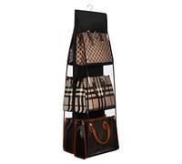 Lirex Moyen et Grand Organiseur de Sac à Main à Suspendre, 6 Poches Pliable à Suspendre Organiseur de Sac à Main Oxford Organiseur de Rangement Universel pour Placard pour Chambre à Coucher Familiale