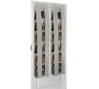 Lirex Organisateur de Sacs à Accrocher à la Porte, Pack de 2 avec 6 Niveaux, Économiseur d'Espace pour Placard, Rangement et Organisation, Porte-Sac, Gris