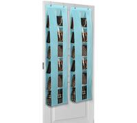 Lirex Organisateur de Sacs à Accrocher à la Porte, Pack de 2 avec 6 Niveaux, Économiseur d'Espace pour Placard, Rangement et Organisation, Porte-Sac, Bleu Clair