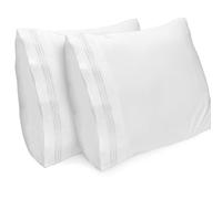 Lirex Taie Oreiller 50 x 50 Lot de 2 en, Certifiée Oeko-Tex, Taies d'oreiller en Microfibre Brossée Douce de Haute Qualité, Lavable en Machine, Infroissable, Respirant, Blanc