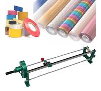 LIRHIQYGF Coupe-Papier métallisé, refendeuse Manuelle pour marquage à Chaud, Machine de découpe de Tubes pour l'impression et l'emballage, Largeur de Coupe ≤ 70 cm, diamètre du mandrin 25-27 mm