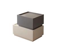 LIRHIQYGF Table de chevet modulaire empilable avec tiroir, petit espace ([emballage combiné] tiroir simple blanc chaud 60 cm + tiroir simple gris clair 40 cm)