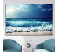 LIRHIQYGF Tableaux décoratifs sur toile représentant la nature - Paysages océaniques, forestiers, montagneux et lacustres - Du petit au très grand format (80 x 120 cm, sans cadre)