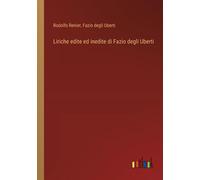Liriche Edite Ed Inedite Di Fazio Degli Uberti