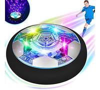 LiRiQi Air Power Football, Jouet Enfant Ballon de Foot Rechargeable avec LED Lumière, Jeux de Foot Interieur Exterieur Cadeau d'anniversaire pour Garçons Filles 3 4 5 6 7 8 9 10 Ans, Hover Soccer Ball