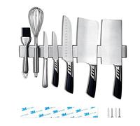 LiRiQi Barre à Couteaux aimantée de 40 cm, Barre Magnétique pour Couteaux, Porte-Couteau Magnétique en Acier Inoxydable,Très Forte Tenue et Assemblage Facile - pour Les Couteaux de Steak/de Cuisine