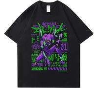 LIROHUIH EVA Evangelion T-Shirts Angel Pullover Casual Loose Top Rei Ayanami T-Shirts EVA Costume T-Shirts à Manches Courtes(XX-Large)