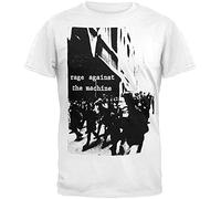 LIROHUIH Rage Against The Machine Riot Soft T Shirt 2 White T-Shirts à Manches Courtes(X-Large)